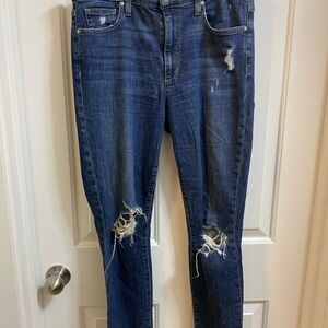 Joe's Jeans Dark Blue Distressed Skinny Jeans- size 29